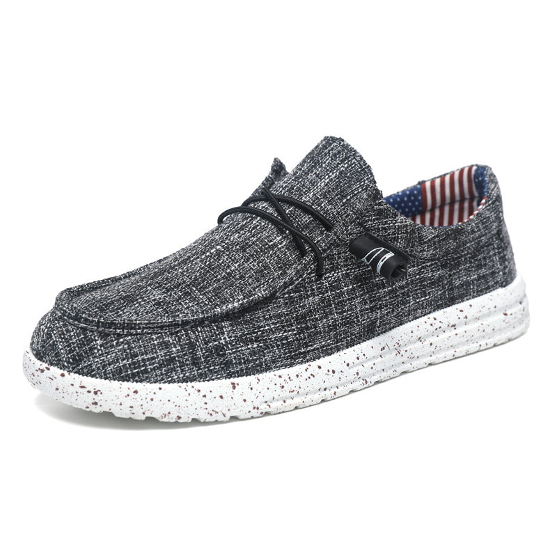 Fashion Casual Fashion Men's Breathable Lightweight Slip-on Lofter Light Canvas Shoes