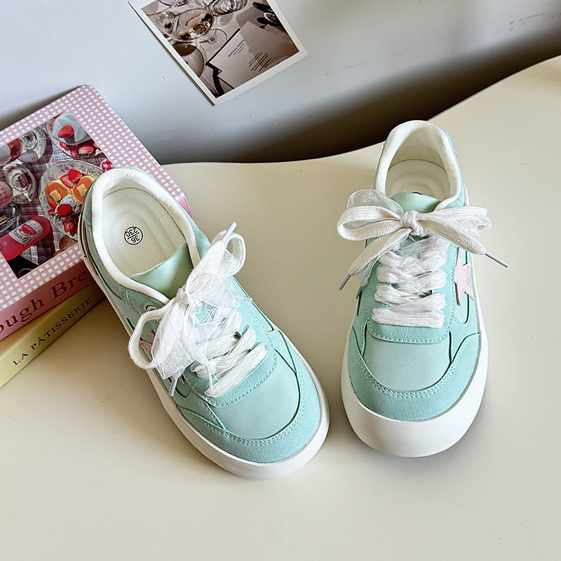 Spring New With Skirt Original Niche All-matching Star Shoes