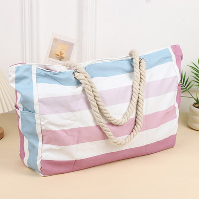 Large Capacity Beach Tote Bag Handheld Canvas Women's