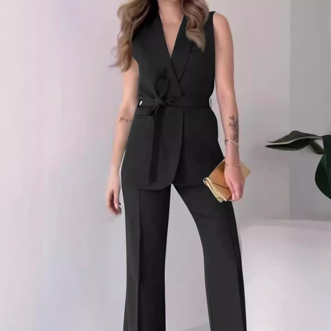 Women's Simple Solid Color Fashion Casual Elegant Outfit