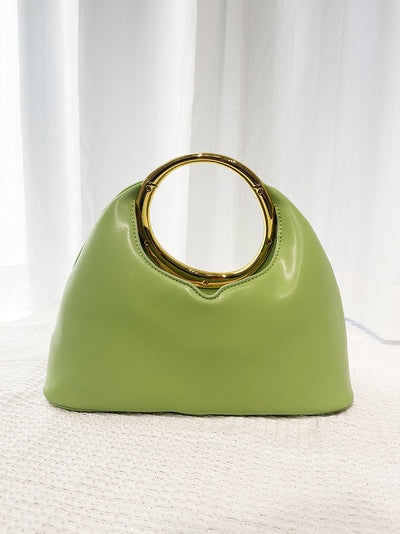 Simple Soft Leather Bag Hand Carrying Ring Hand-carrying