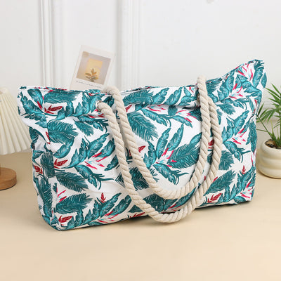 Large Capacity Beach Tote Bag Handheld Canvas Women's