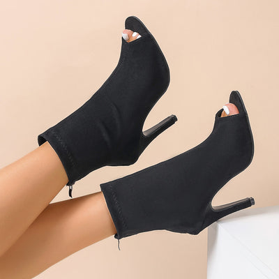 Slimming Sandal Chunky Heel Stylish Peep Toe Women's Martin Boots