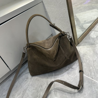 Crossbody Pillow Bag Women's One-shoulder Matte Cowhide Commuter Bag