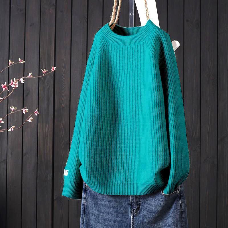 Simple Artistic Loose Pullover Women's Long-sleeved Sweater