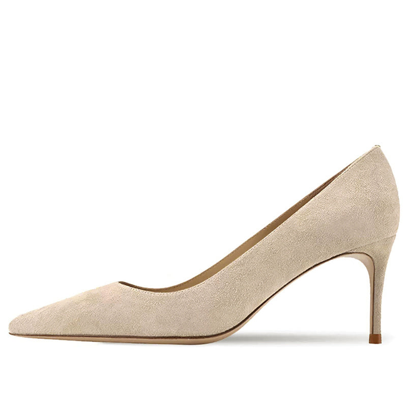 Naked Light Mouthed French Women's Soft Soled Non Tiring High-heeled Single Shoes