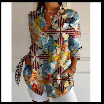 New Women's Long Sleeved Shirt For Summer Fashion, 3D Printed Shirt With Floral Pattern