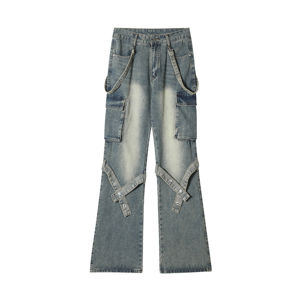 Fashion Punk Slightly Flared Jeans Men