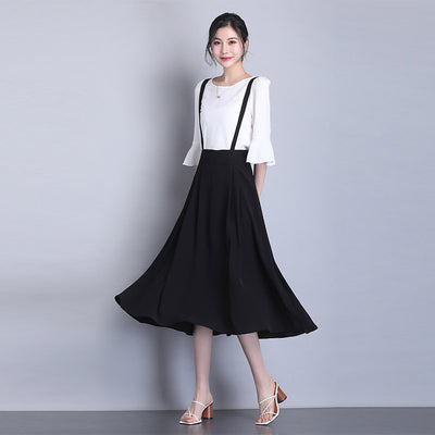 Detachable Strap Skirt High Waist Half-Length Skirt Women