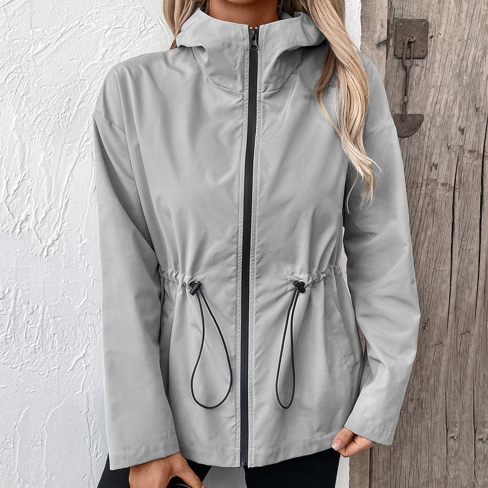 European And American Hooded Raincoat Outdoor Sports Mountaineering Suit Windcheater Jacket