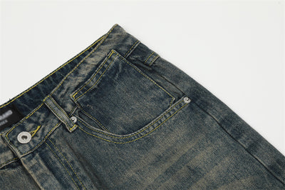 Fashion Washed And Worn Jeans Men