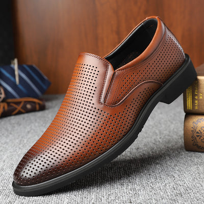 Men's Business Tods Casual Shoes Breathable Low Top Spring And Autumn Black Slip-on Lazy Shoes