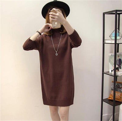 Loose Mid-length Women's Knitted Dress
