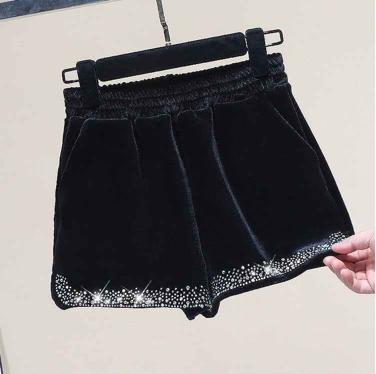 New Autumn And Winter Double-faced Velvet Shorts Women
