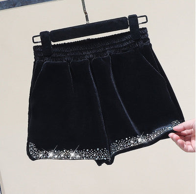 New Autumn And Winter Double-faced Velvet Shorts Women