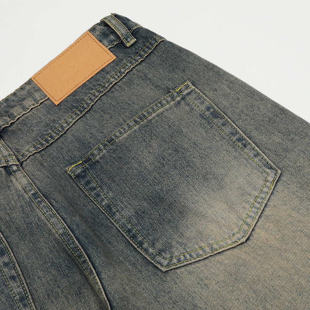 Fashion Washed And Worn Jeans Men