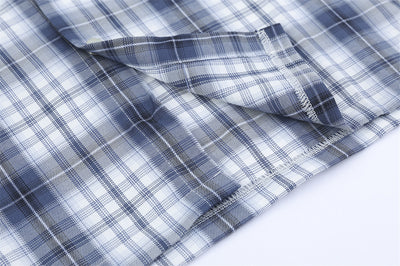 Plaid Short-sleeved Shirt For Men