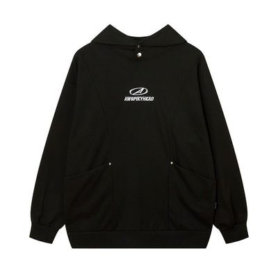 Simple Embroidery Letter Pullover Sweatshirt Men