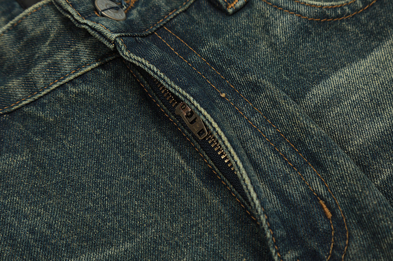 American Retro Washed Worn Jeans Men