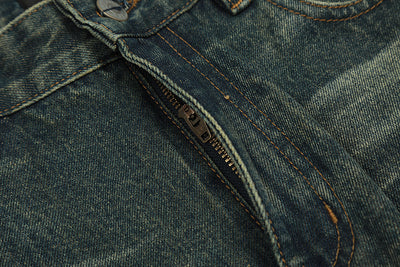 American Retro Washed Worn Jeans Men