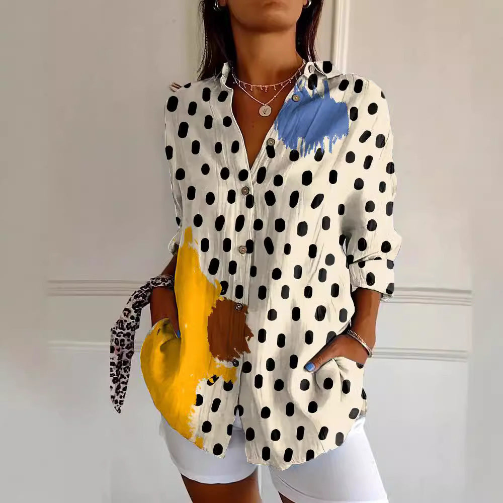 Women's Long Shirt Summer European And American Trendy Long-sleeve