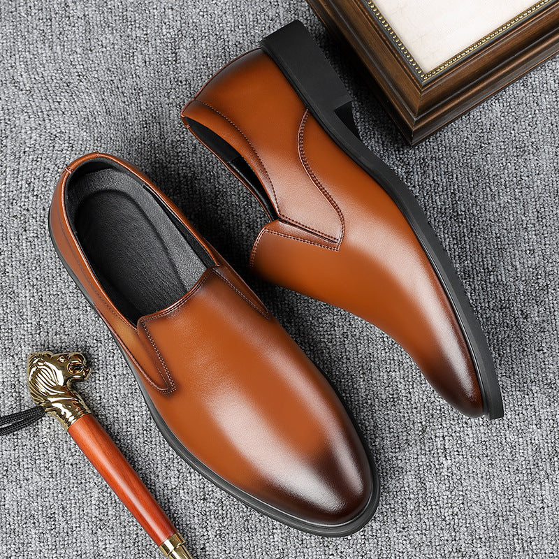 Men's Business Tods Casual Shoes Breathable Low Top Spring And Autumn Black Slip-on Lazy Shoes
