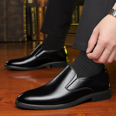 Men's Business Tods Casual Shoes Breathable Low Top Spring And Autumn Black Slip-on Lazy Shoes