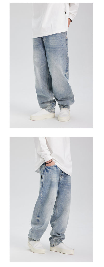 Fashion Retro Distressed Washed Jeans Men