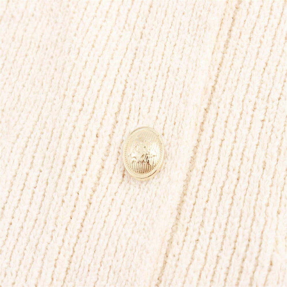 Women's Loose Casual Single-breasted Decorative Knitted Vest