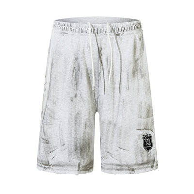 Men Punk Ripped Distressed Straight Shorts
