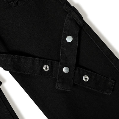 Fashion Punk Slightly Flared Jeans Men