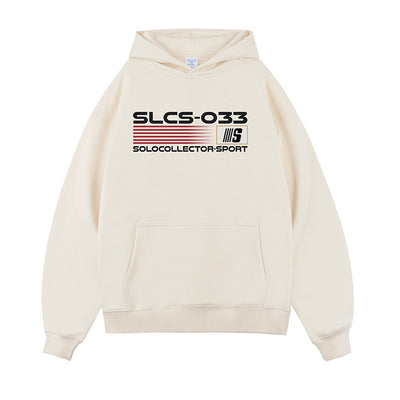 Printed Velvet Padded Hooded Sweatshirt Men