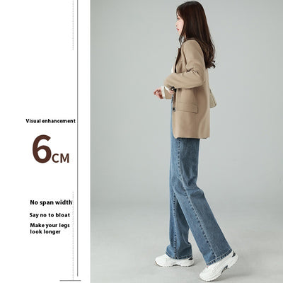 Jeans Women's Spring And Autumn High Waist Figure Flattering Mopping Pants