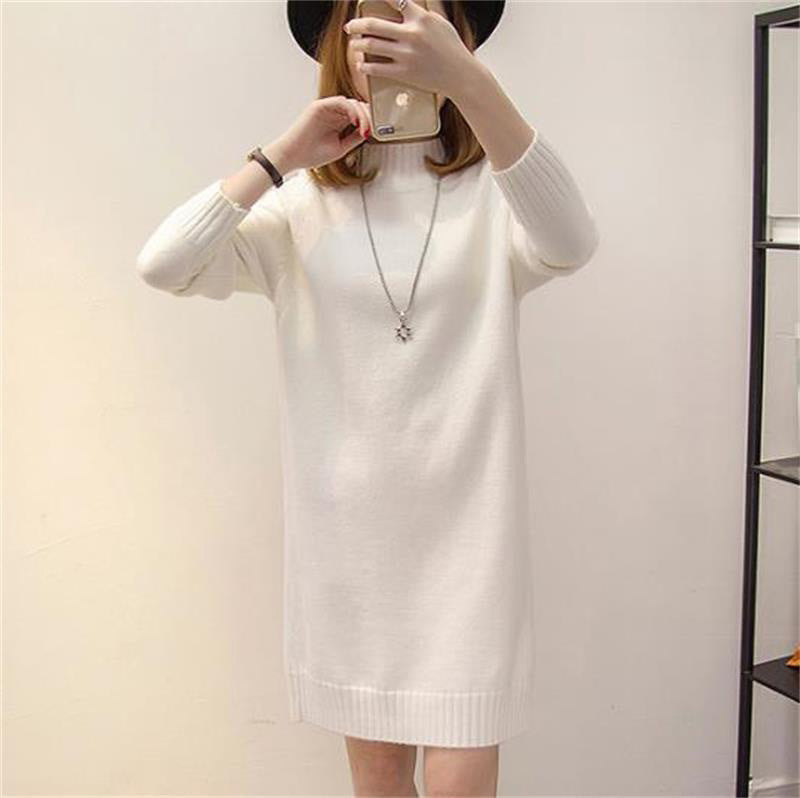 Loose Mid-length Women's Knitted Dress