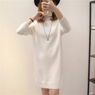 Loose Mid-length Women's Knitted Dress