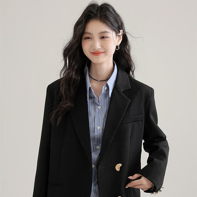 Black Profile Blazer For Women