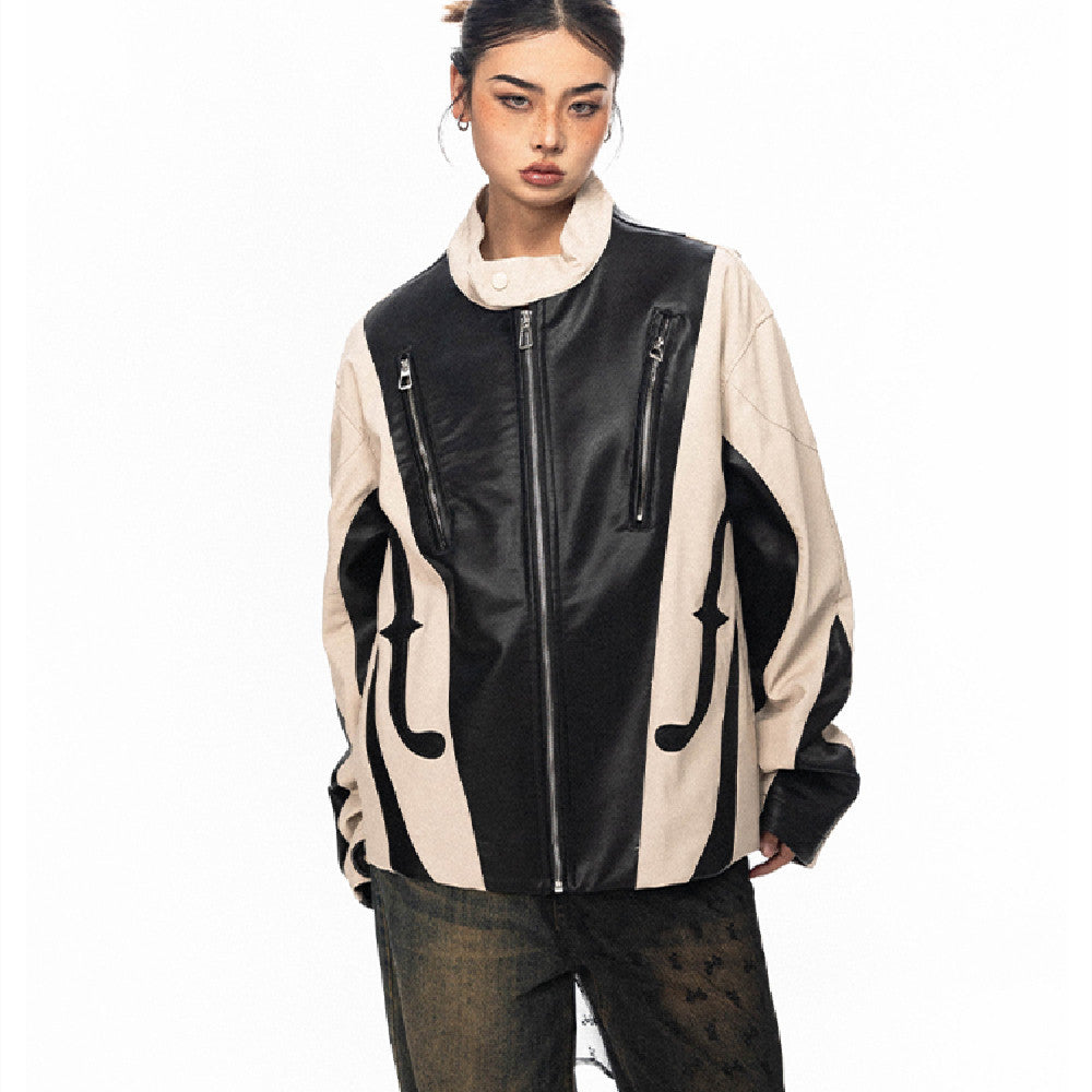Heavy Industry Biker's Leather Jacket Men And Women