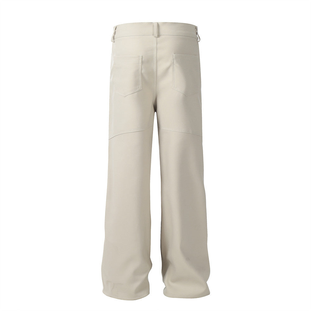 Solid Color Loose Casual Trousers Men
