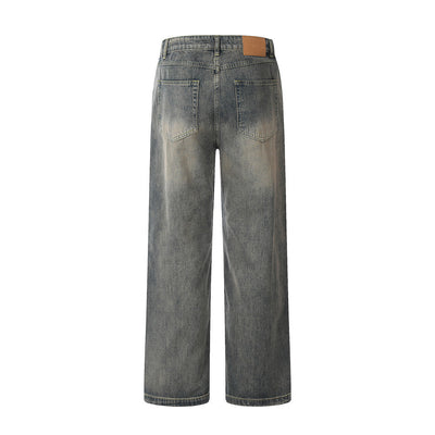 Fashion Washed And Worn Jeans Men