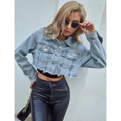 European And American Leisure All-matching Short Fashion Denim Jacket