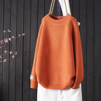 Simple Artistic Loose Pullover Women's Long-sleeved Sweater