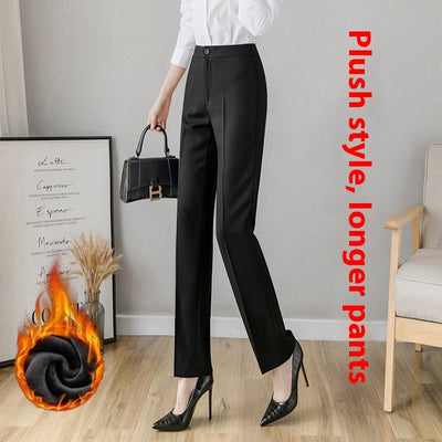 Female Office Worker Straight Workplace Suit Pant