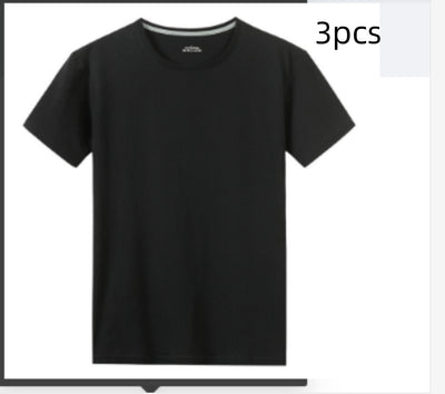 Men S Solid Color Cotton Short Sleeved T Shirt