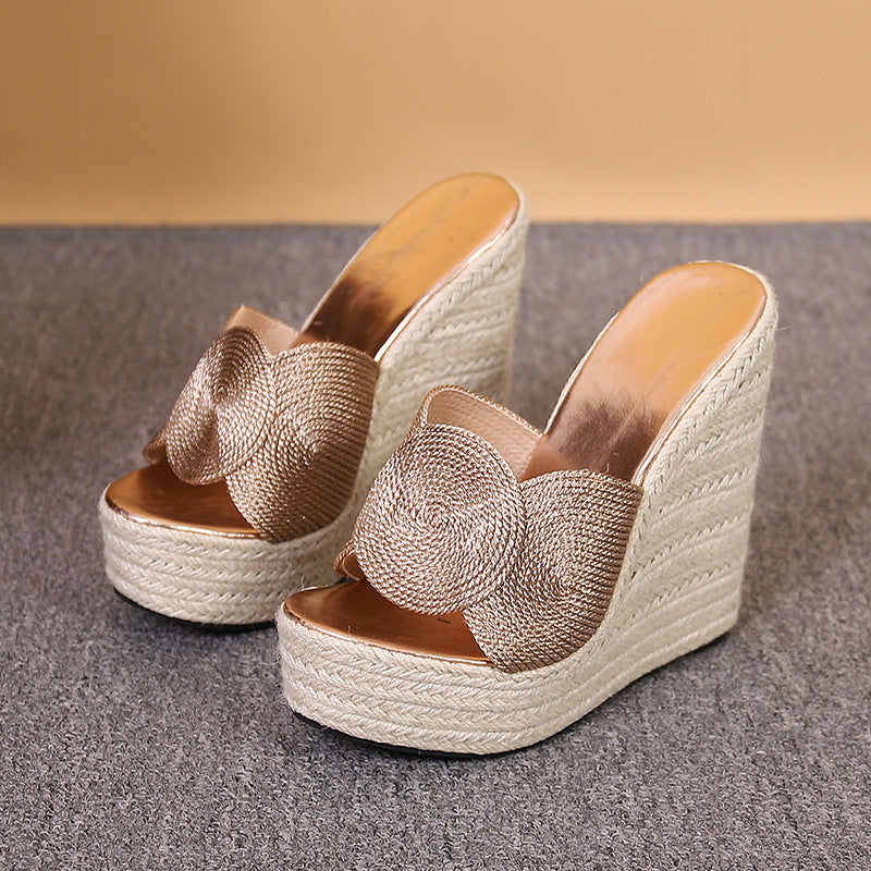 New Fashion Simple Wedge Platform Slippers