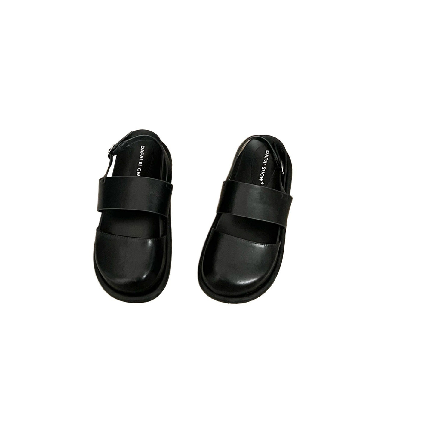 Retro Raise The Bottom One Strap Two-way Breathable Closed Toe Sandals