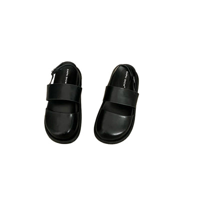 Retro Raise The Bottom One Strap Two-way Breathable Closed Toe Sandals