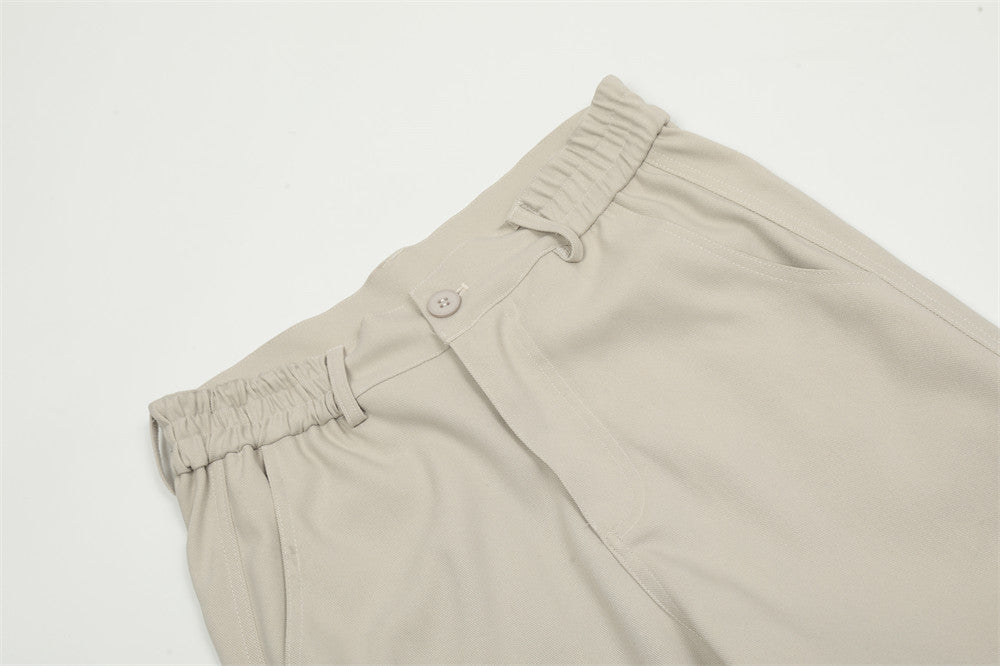 Solid Color Loose Casual Trousers Men