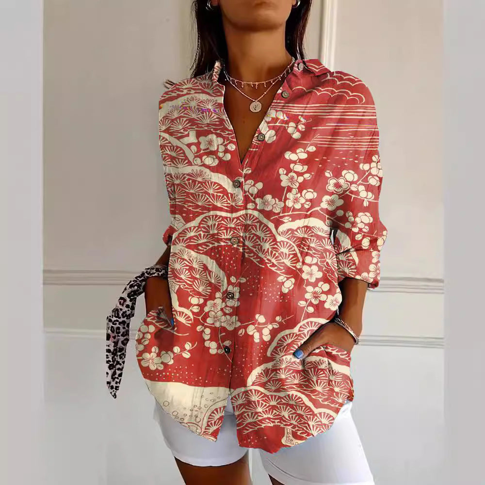 Women's Long Shirt Summer European And American Trendy Long-sleeve
