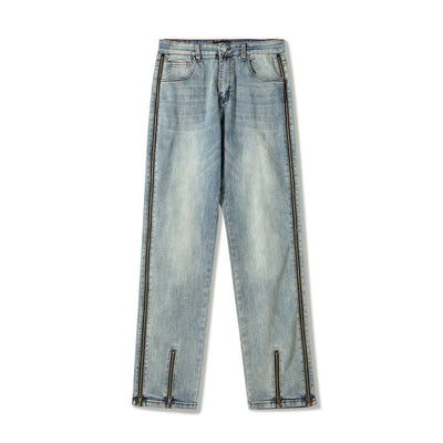 Fashion Personalized Washed Worn Jeans Men