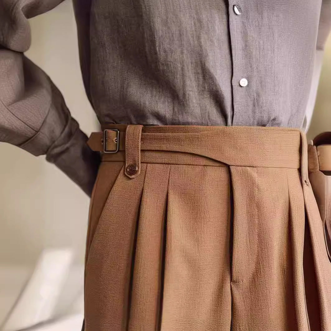 Italian Retro Suit Shorts Men